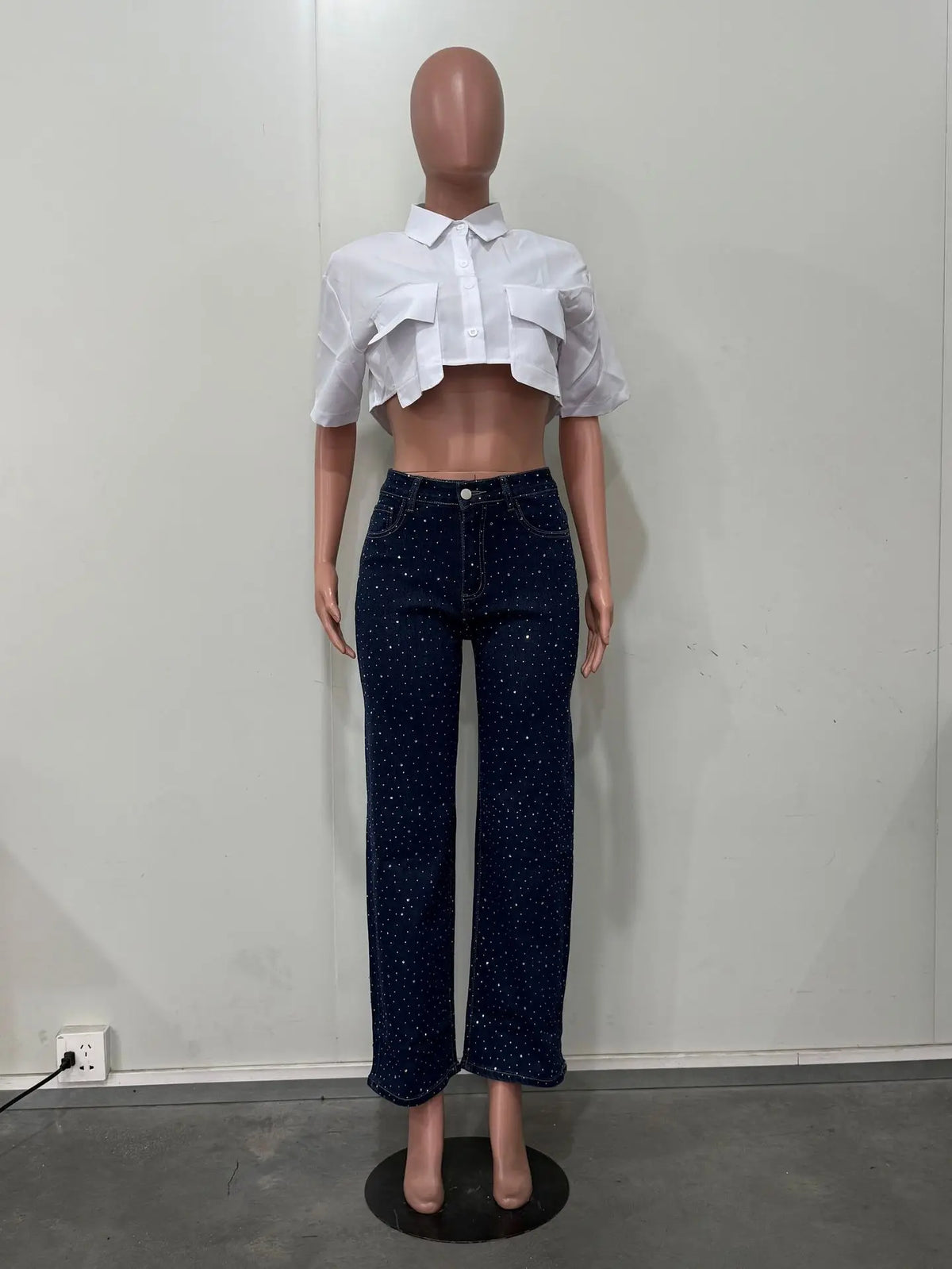 Jeans Vaqueros con Pedrería Camille