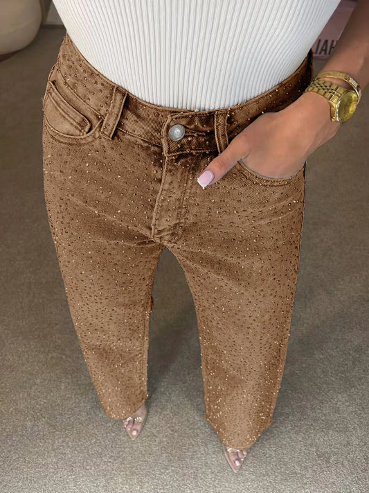Jeans Vaqueros con Pedrería Camille
