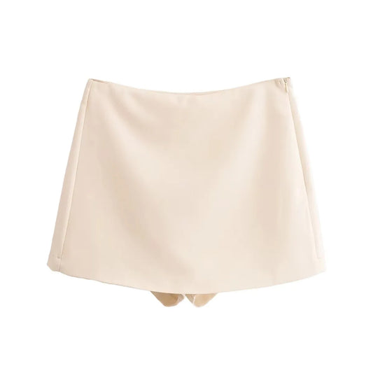 Falda Pantalón de Tiro Alto